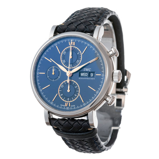 IWC Schaffhausen - Pre - Owned Portofino Chronograph Blue Dial (IW391036)