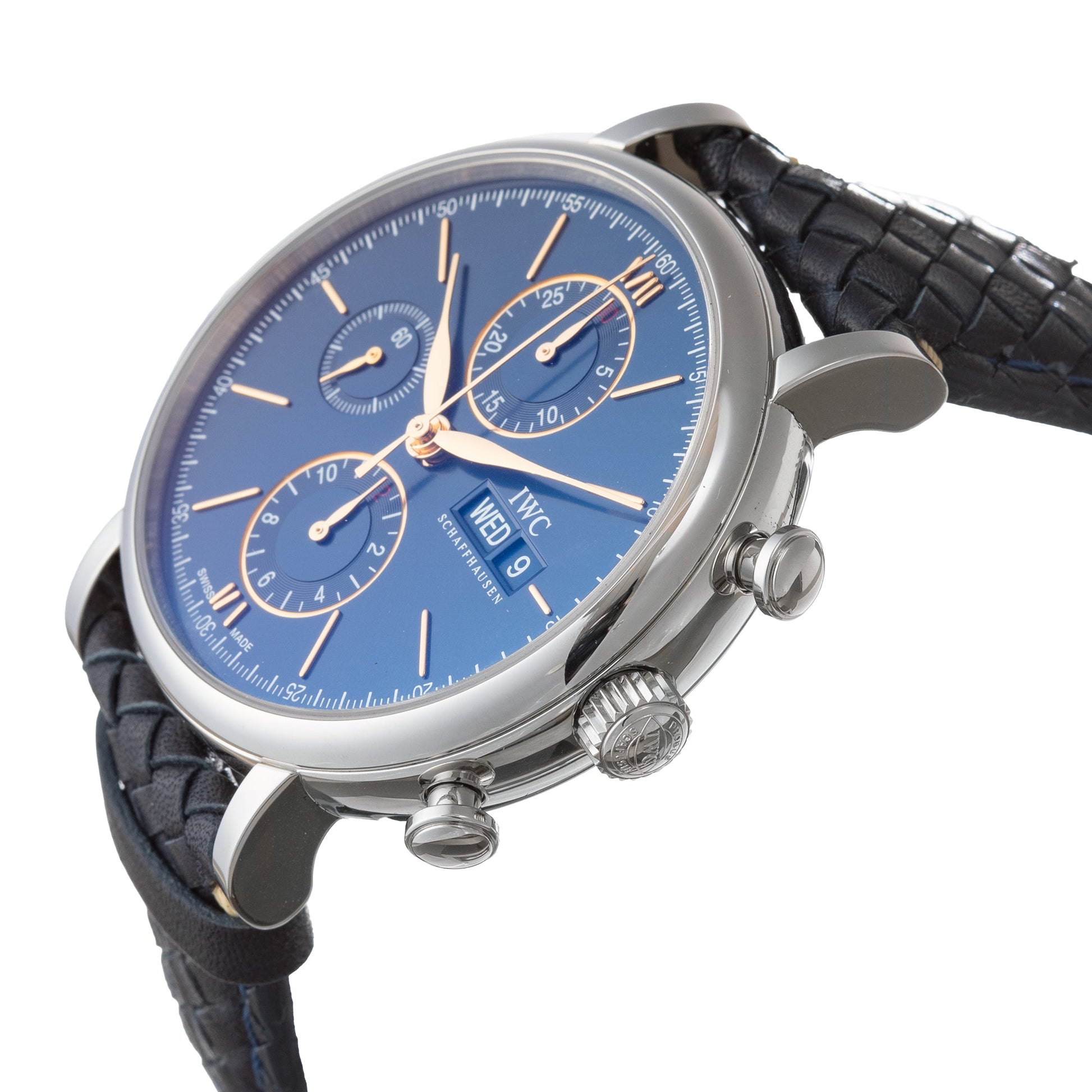 IWC Schaffhausen - Pre - Owned Portofino Chronograph Blue Dial (IW391036)