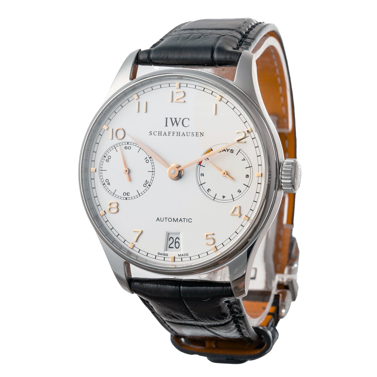 IWC Schaffhausen - Pre-Owned Portugieser Automatic 42 Silver Dial Steel (IW500114)