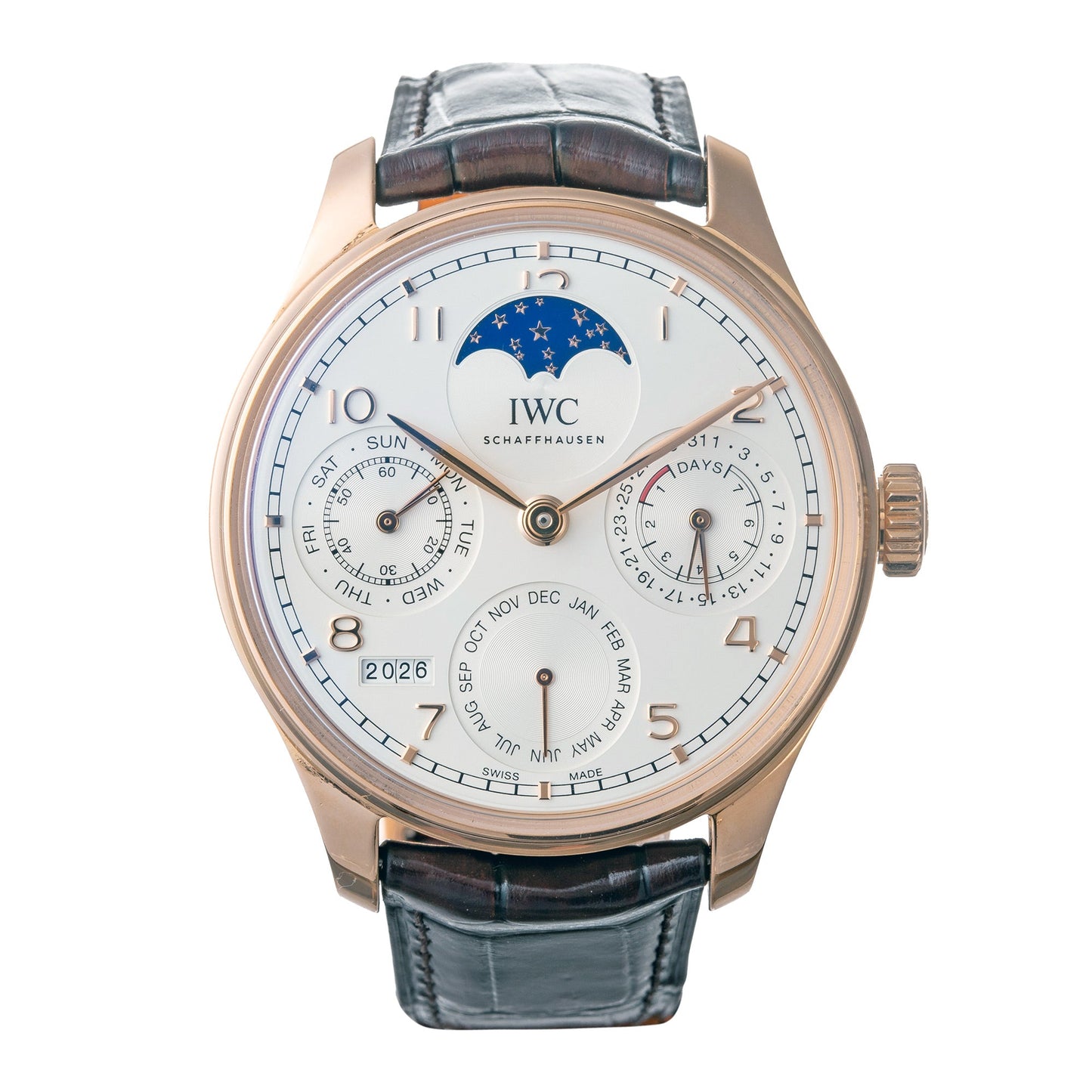 IWC Schaffhausen - Pre-Owned Portugieser Perpetual Calendar 44mm Rose Gold (IW503302)
