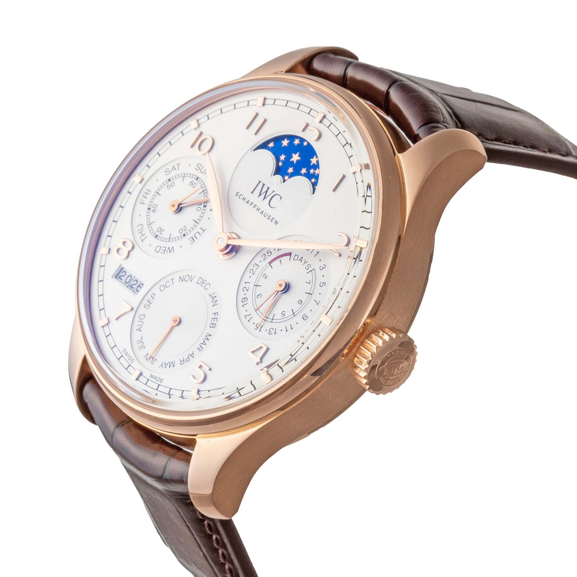 IWC Schaffhausen - Pre-Owned Portugieser Perpetual Calendar 44mm Rose Gold (IW503302)