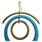 Large Orbite Turquoise Ceramic 18k Hoop Earrings