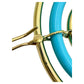 Large Orbite Turquoise Ceramic 18k Hoop Earrings
