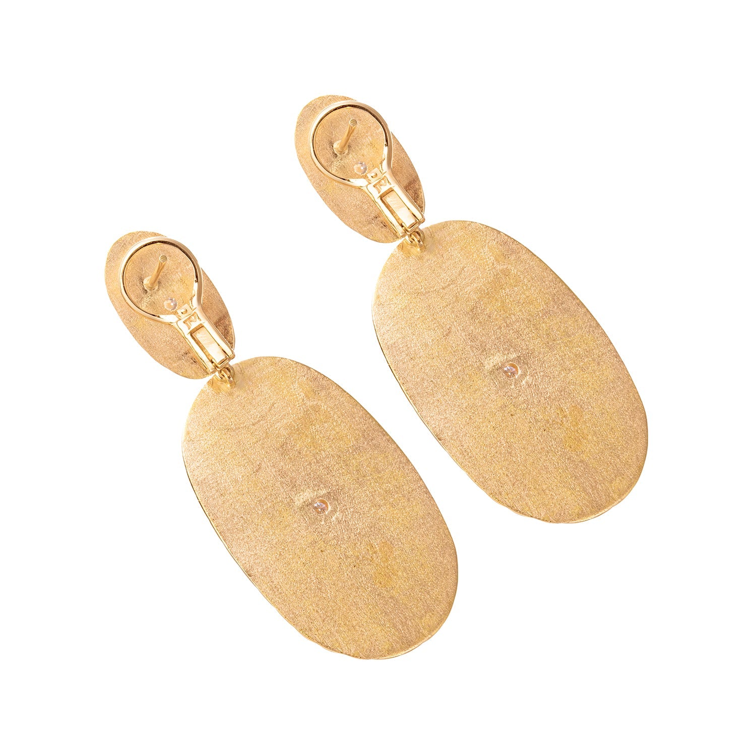 Jack Vartanian - 18k Rose Gold Diamond Plissé Drop Earrings