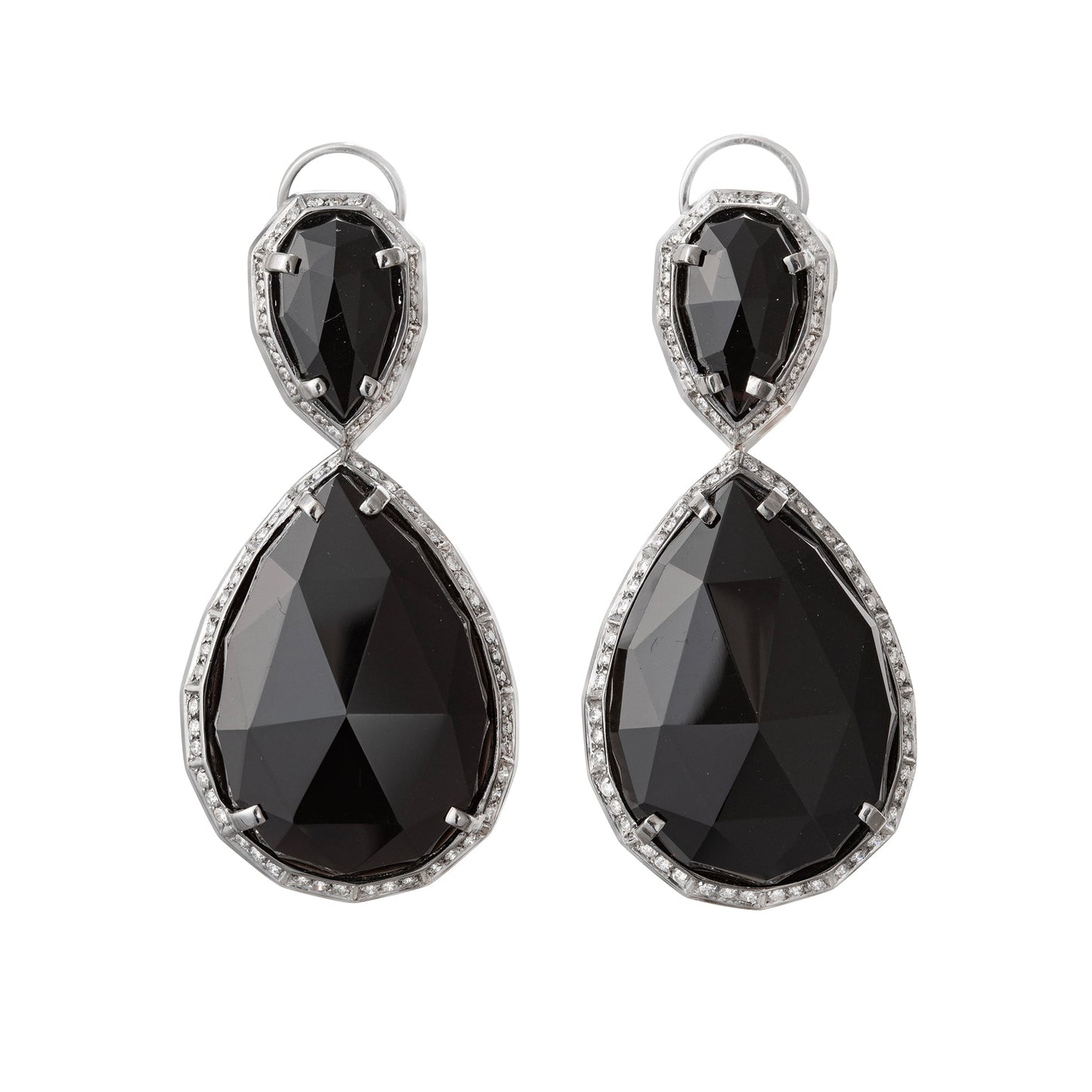 Jack Vartanian - Black Onyx Diamond Drop Earrings
