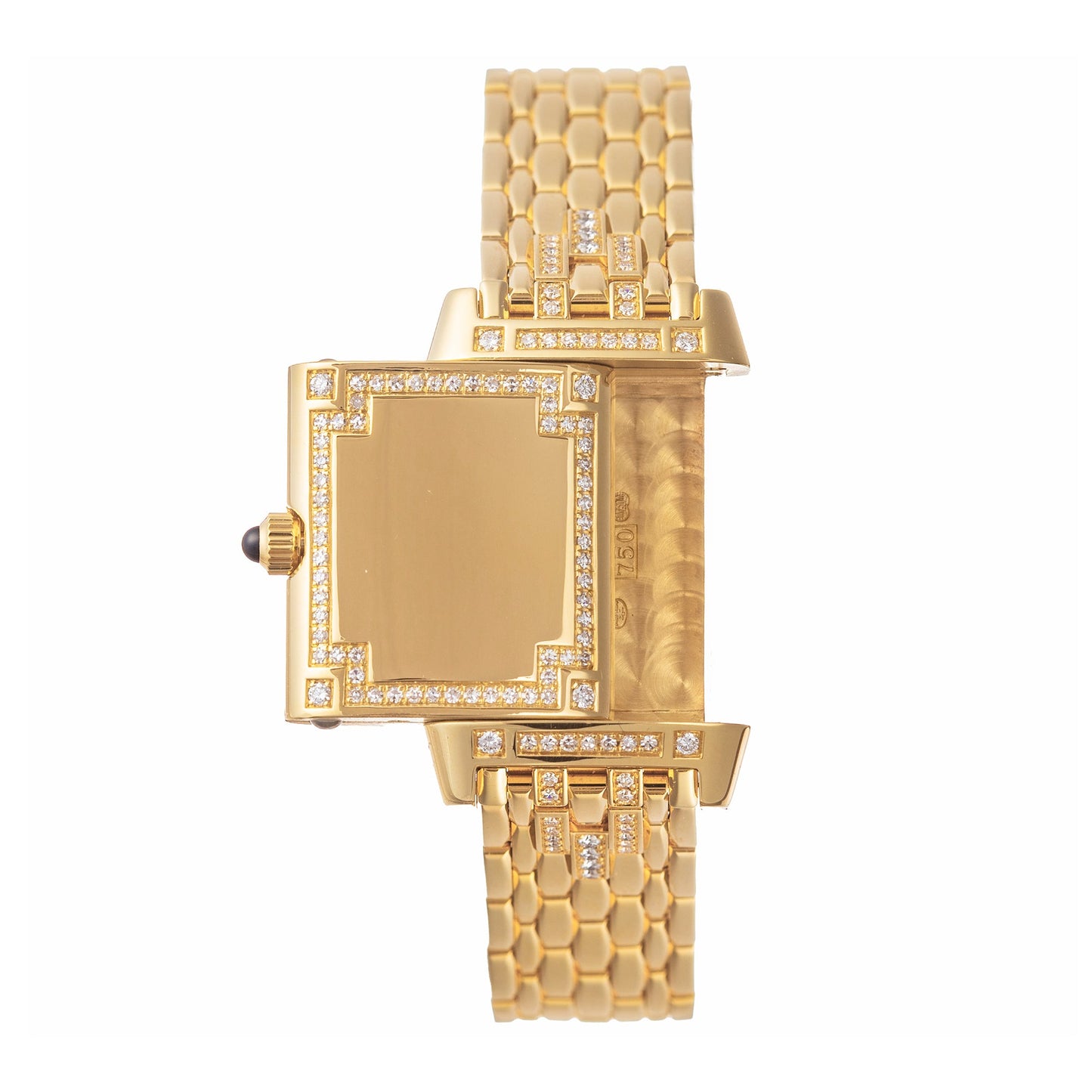 Jaeger - LeCoultre - Pre - Owned Reverso Yellow Gold Diamonds (265.1.86)