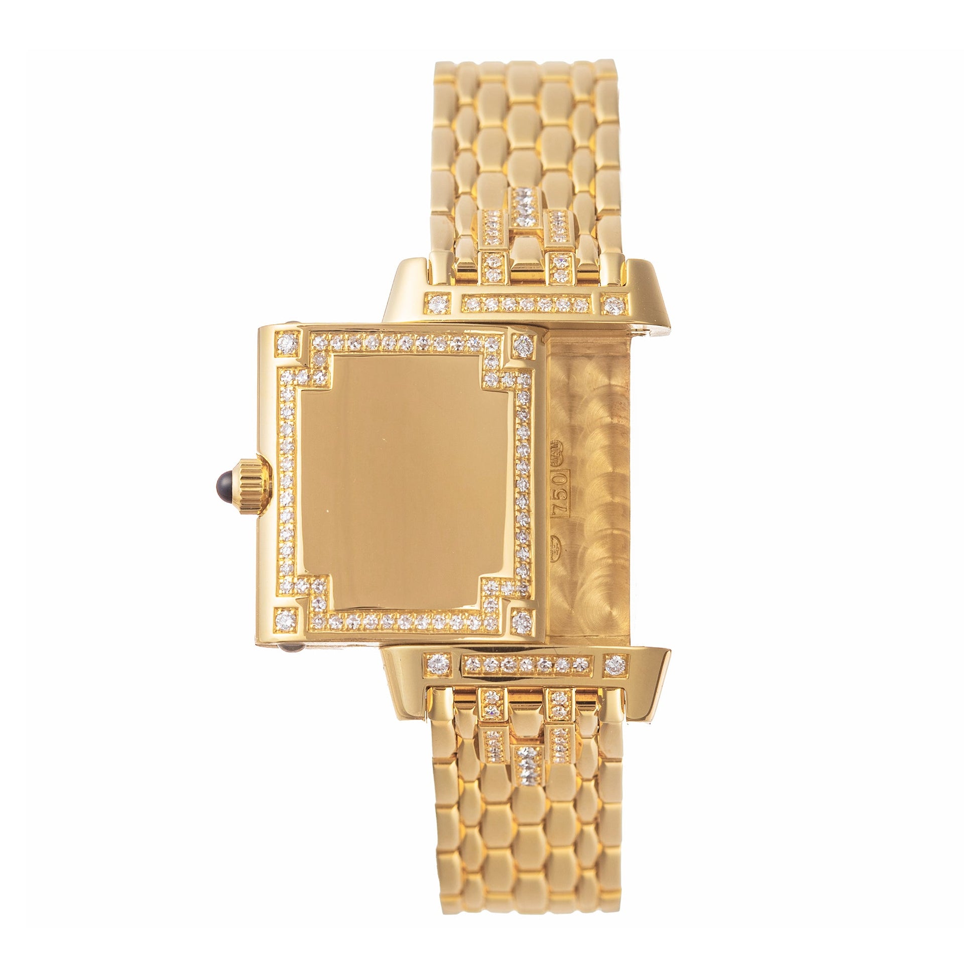 Jaeger - LeCoultre - Pre - Owned Reverso Yellow Gold Diamonds (265.1.86)