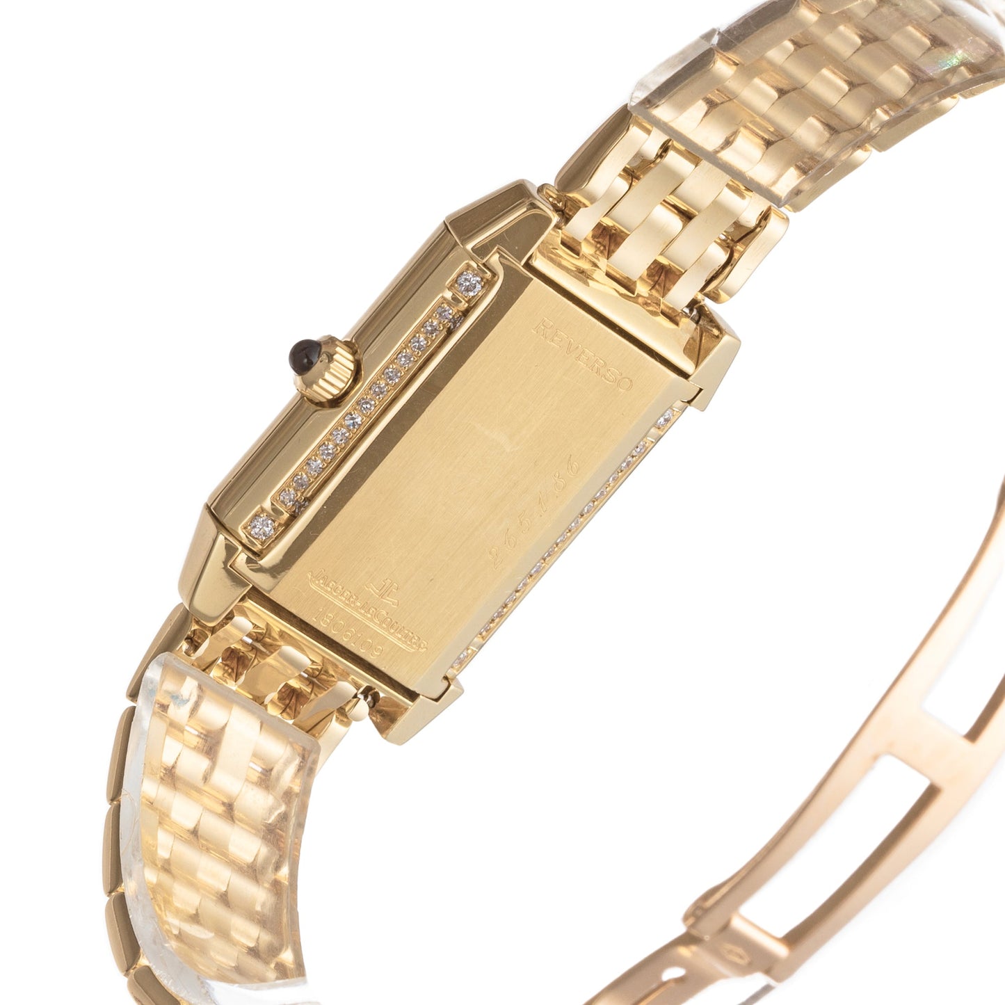 Jaeger - LeCoultre - Pre - Owned Reverso Yellow Gold Diamonds (265.1.86)
