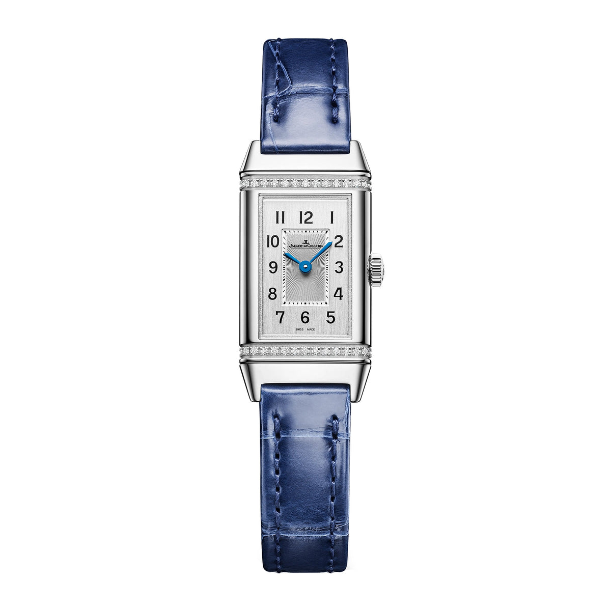 Jaeger-LeCoultre - Reverso Classic Monoface Diamond Bezel Steel Watch (Q3878560)