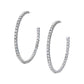 Kwiat - 6.49ct 18k White Gold Round Brilliant Diamond Hoop Earrings