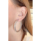 Kwiat - 6.49ct 18k White Gold Round Brilliant Diamond Hoop Earrings