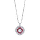 Kwiat - Diamond Ruby Floral Pendant Necklace