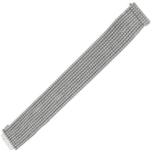 Leo Pizzo - 18k White Gold Ten-Row Diamond Bracelet