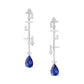 Lorenz Baumer - 18k White Gold Diamond Tanzanite Tetris Earrings