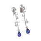 Lorenz Baumer - 18k White Gold Diamond Tanzanite Tetris Earrings