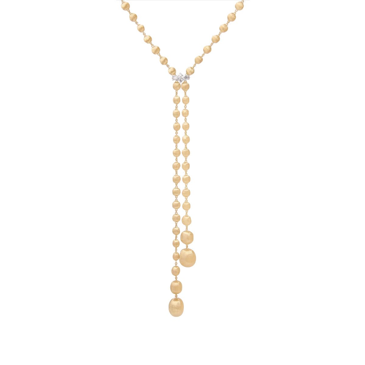 Marco Bicego - 18k Gold Diamond Africa Double Lariat Necklace