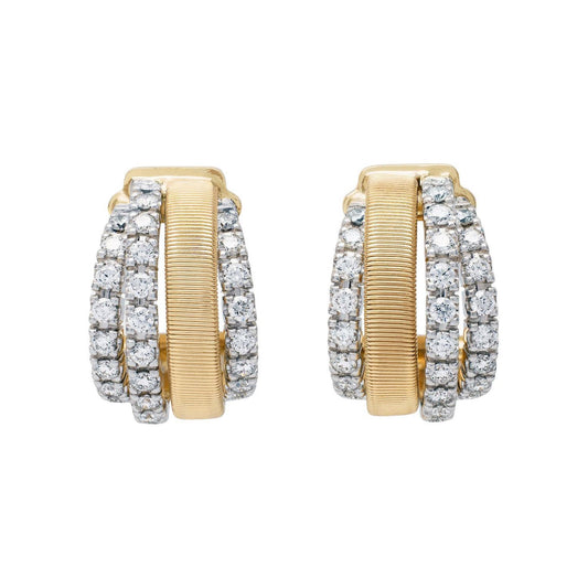 Marco Bicego - 18k Gold Diamond Masai Huggie Earrings