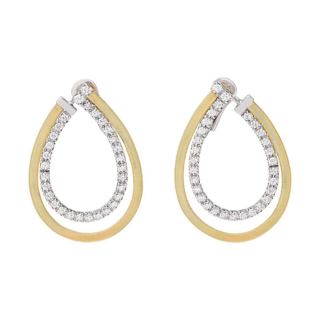 Marco Bicego - 18k Gold Diamond Masai Teardrop Earrings