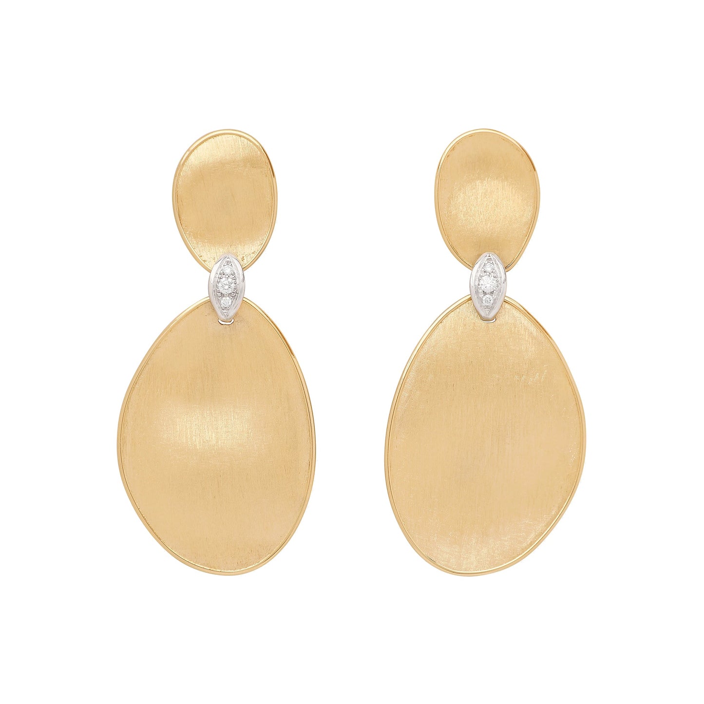 Marco Bicego - 18k Yellow Gold Diamond Lunaria Drop Earrings