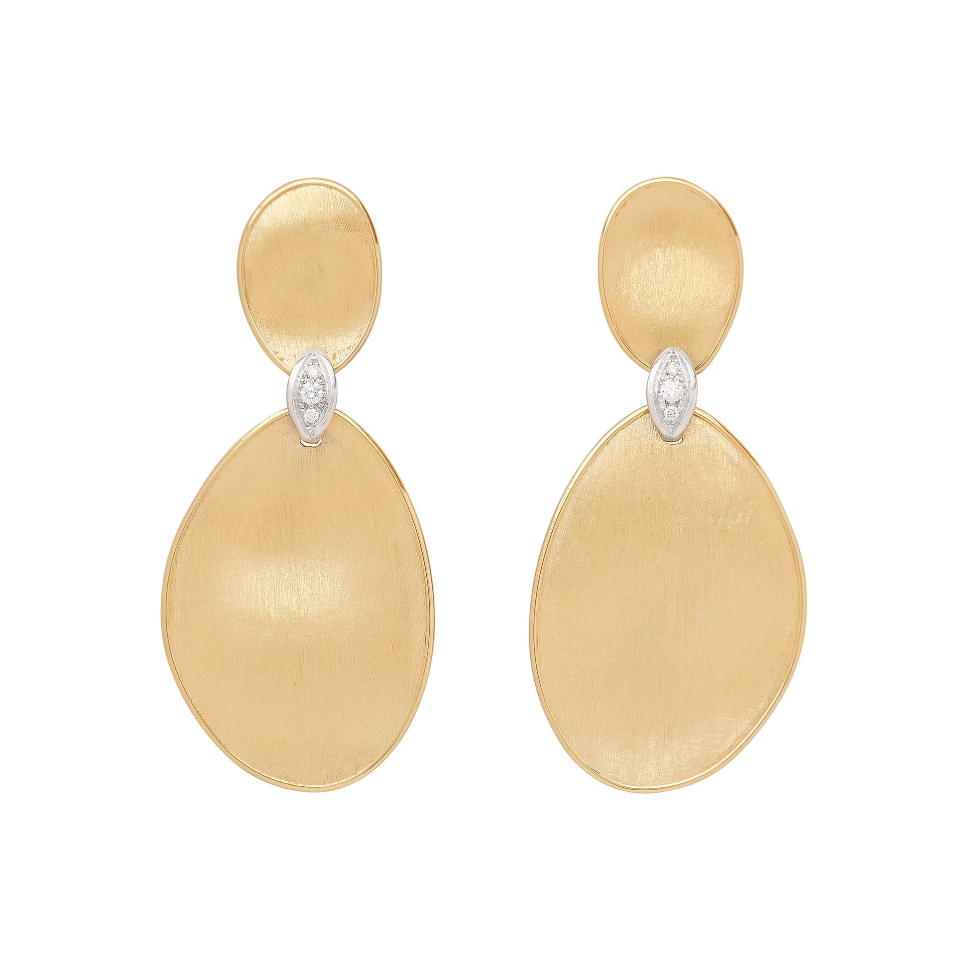 Marco Bicego - 18k Yellow Gold Diamond Lunaria Drop Earrings