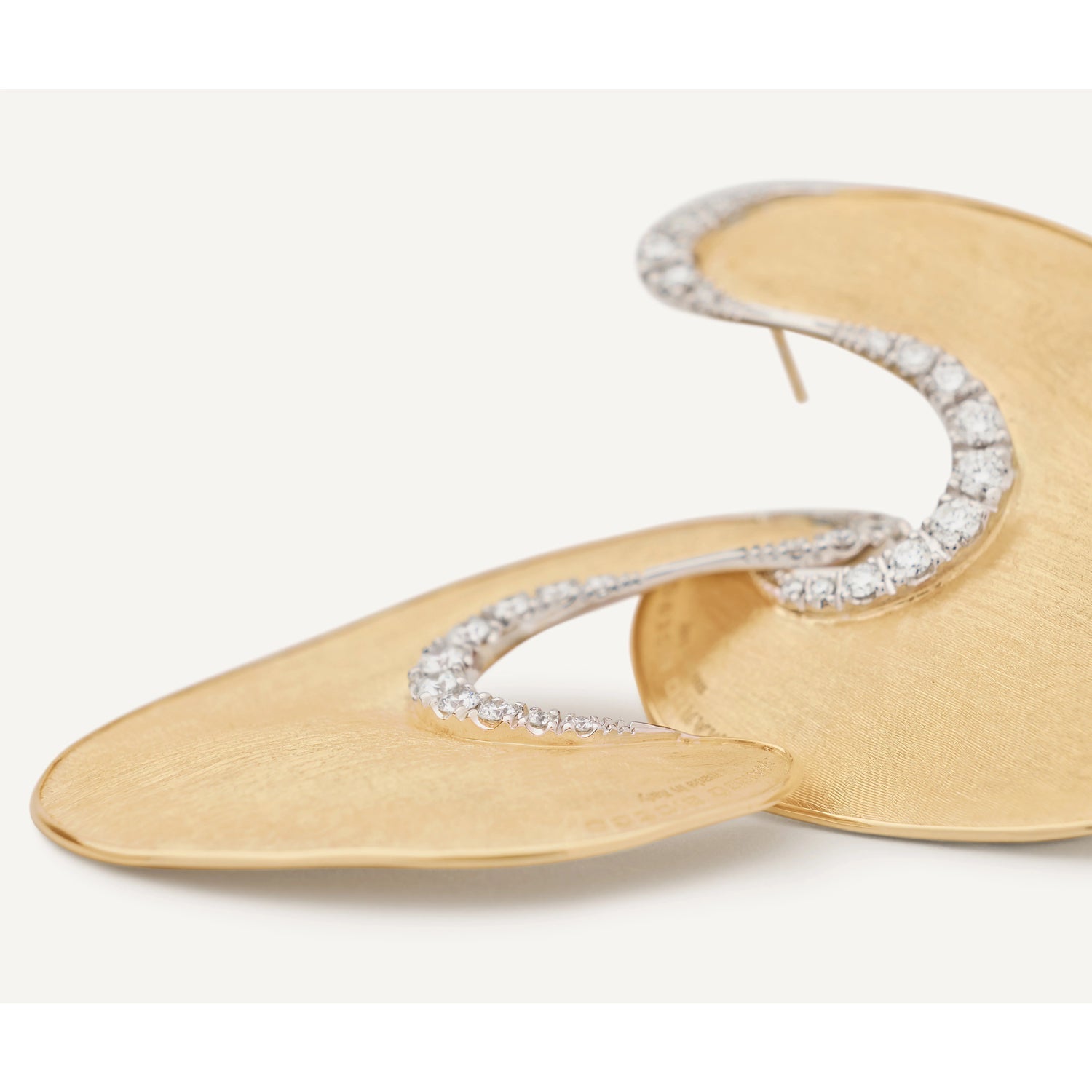 Marco Bicego - 18k Yellow Gold Diamond Lunaria Petal Statement Earrings