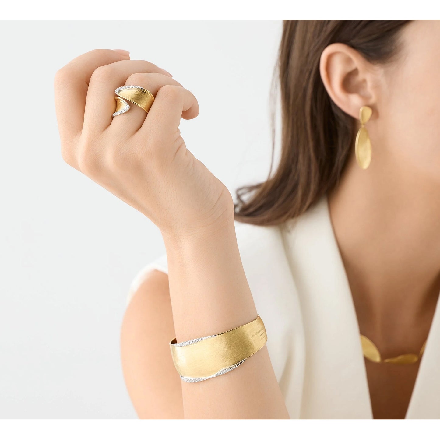 Marco Bicego - 18k Yellow Gold Diamond Lunaria Wrap Ring