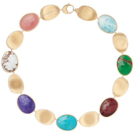Marco Bicego - 18k Yellow Gold Mixed Gemstone Lunaria Necklace