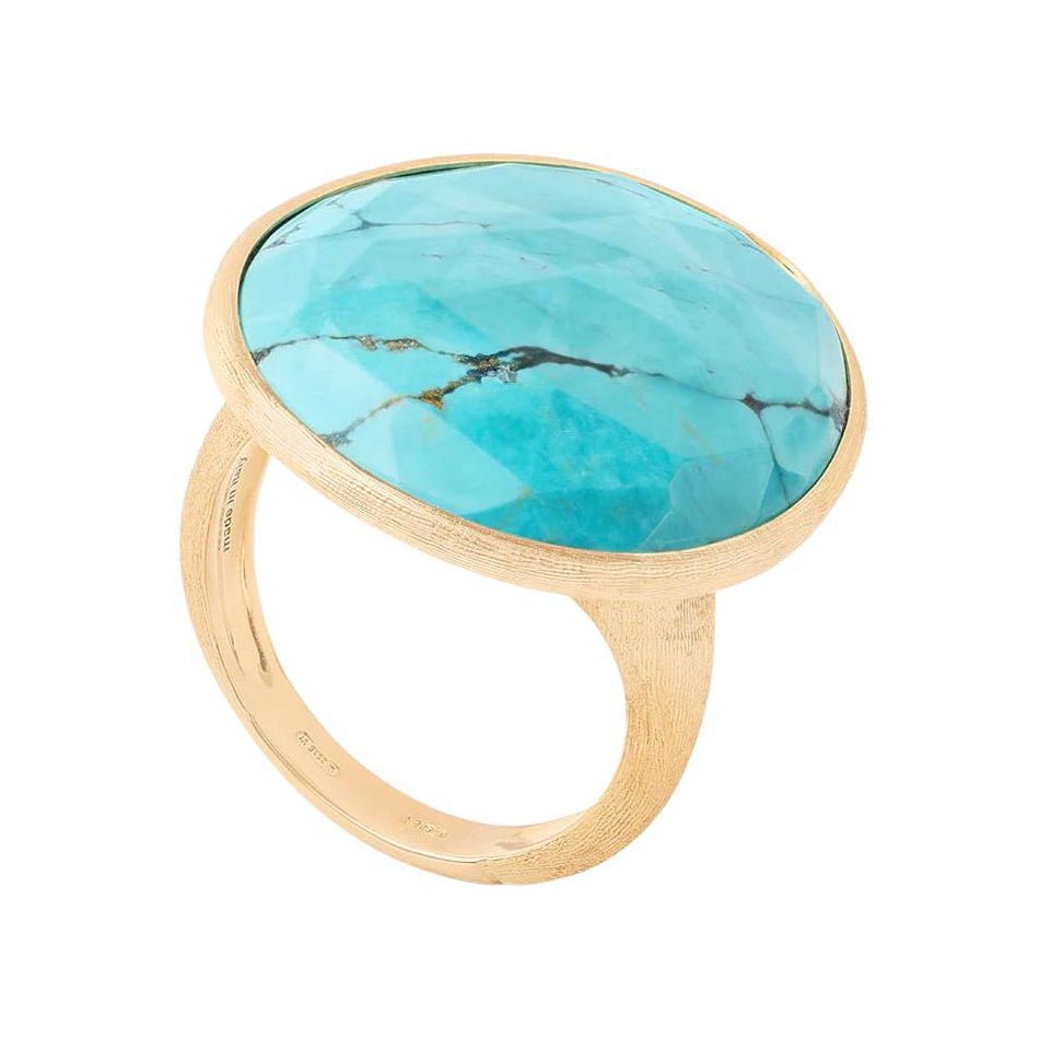 Marco Bicego - 18k Yellow Gold Turquoise Lunaria Ring