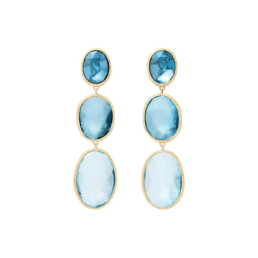 Marco Bicego - Multicolored Blue Topaz Lunaria 3 - Drop Earrings