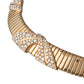 Marina B - 18k Yellow Gold Diamond Tubogas Collar Necklace