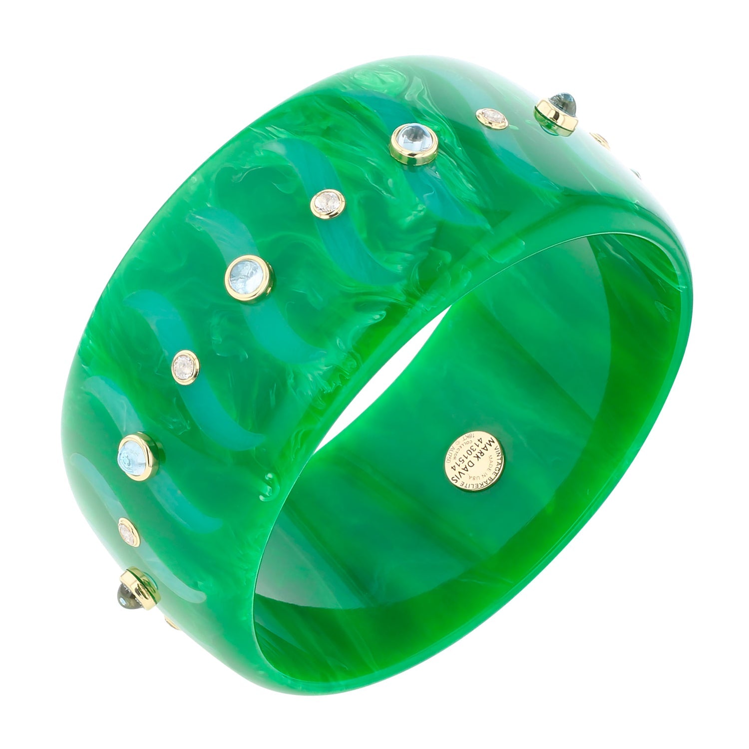 Mark Davis - Green Bakelite Gemstone "Bliss" Bangle