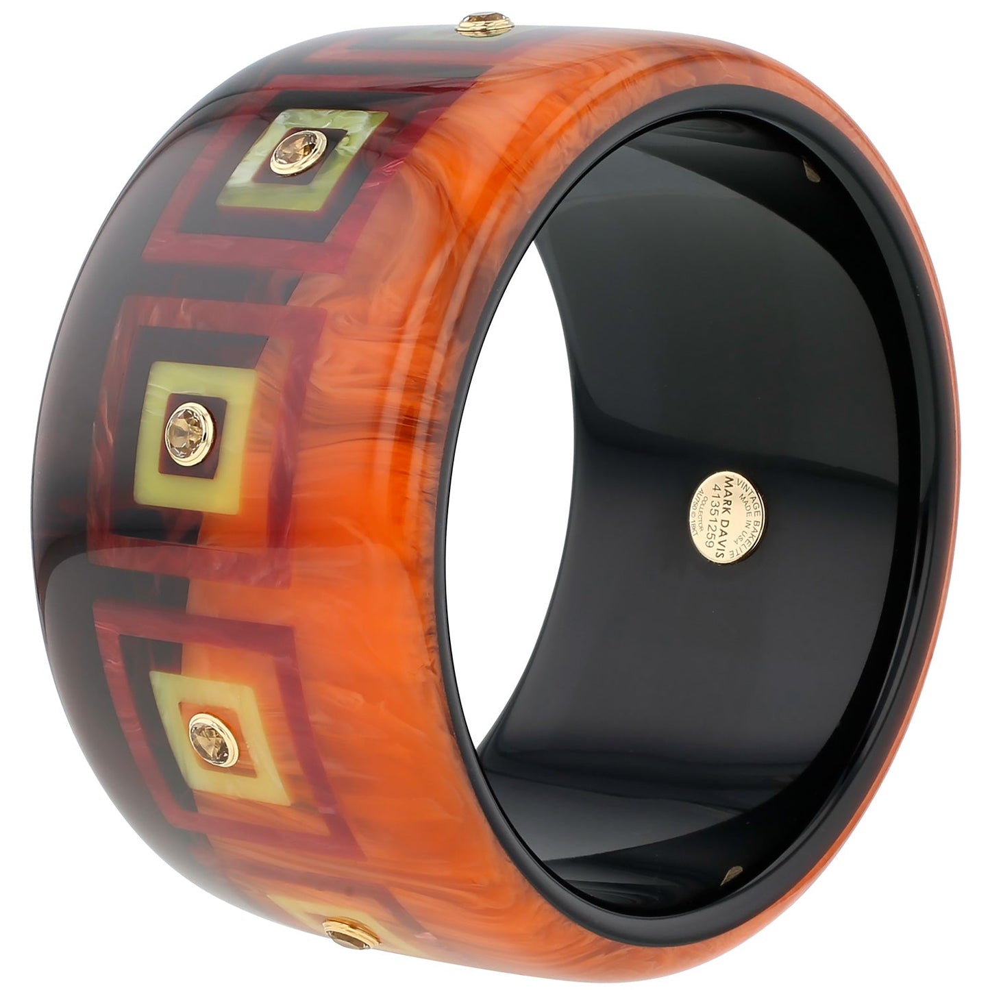 Mark Davis - Orange Brown Bakelite Gemstone Bangle