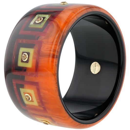 Mark Davis - Orange Brown Bakelite Gemstone Bangle