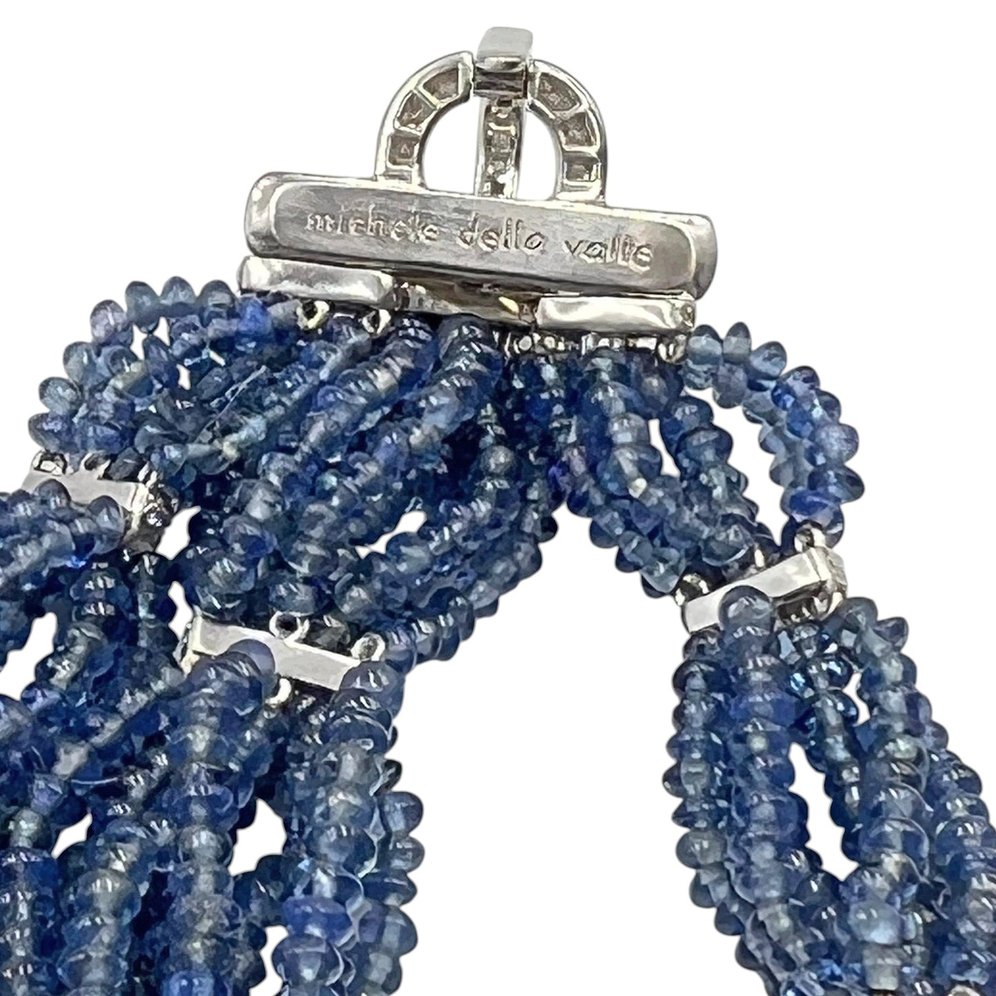 Michele della Valle - Multi - Strand Sapphire Bead Diamond Emerald Bracelet