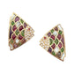Multicolored Gemstone Diamond Fish Earrings