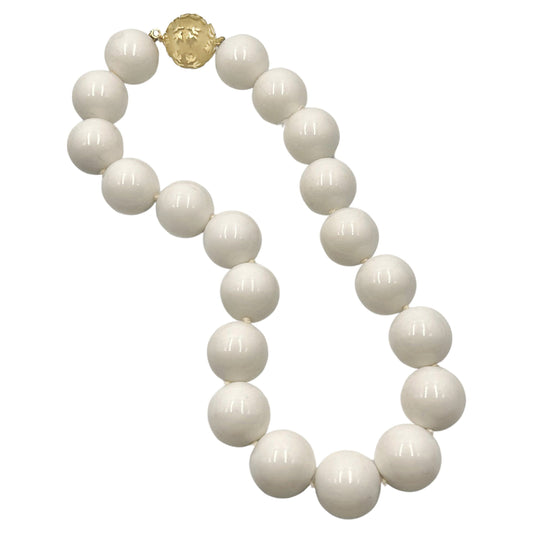 Estate Nicholas Varney Cocholong 18k Yellow Gold Bead Necklace