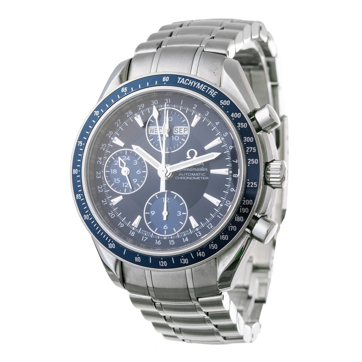 Omega - Speedmaster Day-Date 40 Blue Dial Steel Watch (3222.80.00)
