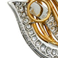 Oscar Heyman - 18k Yellow Gold Platinum Diamond Entwined Flame Earrings