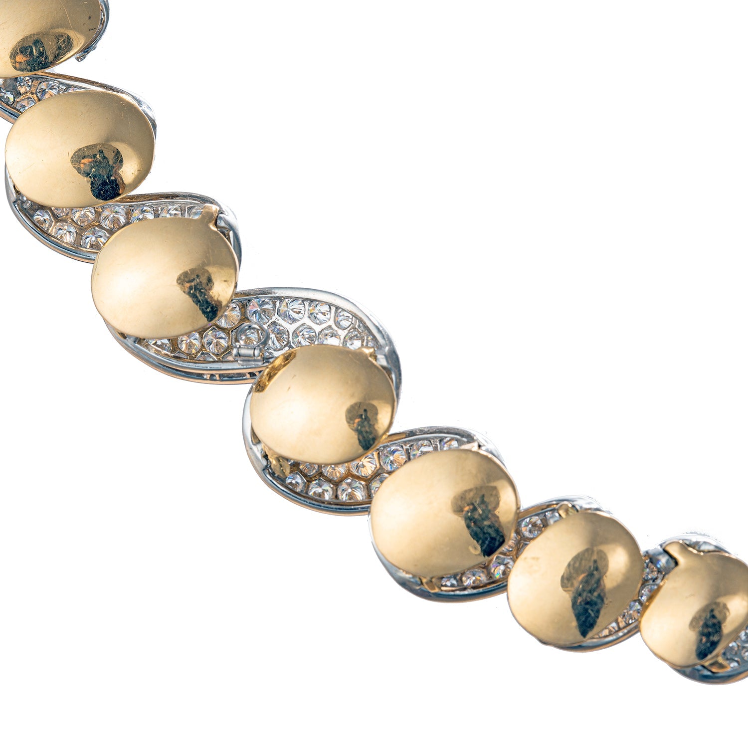 Oscar Heyman - Platinum 18k Yellow Gold Diamond Twist Necklace