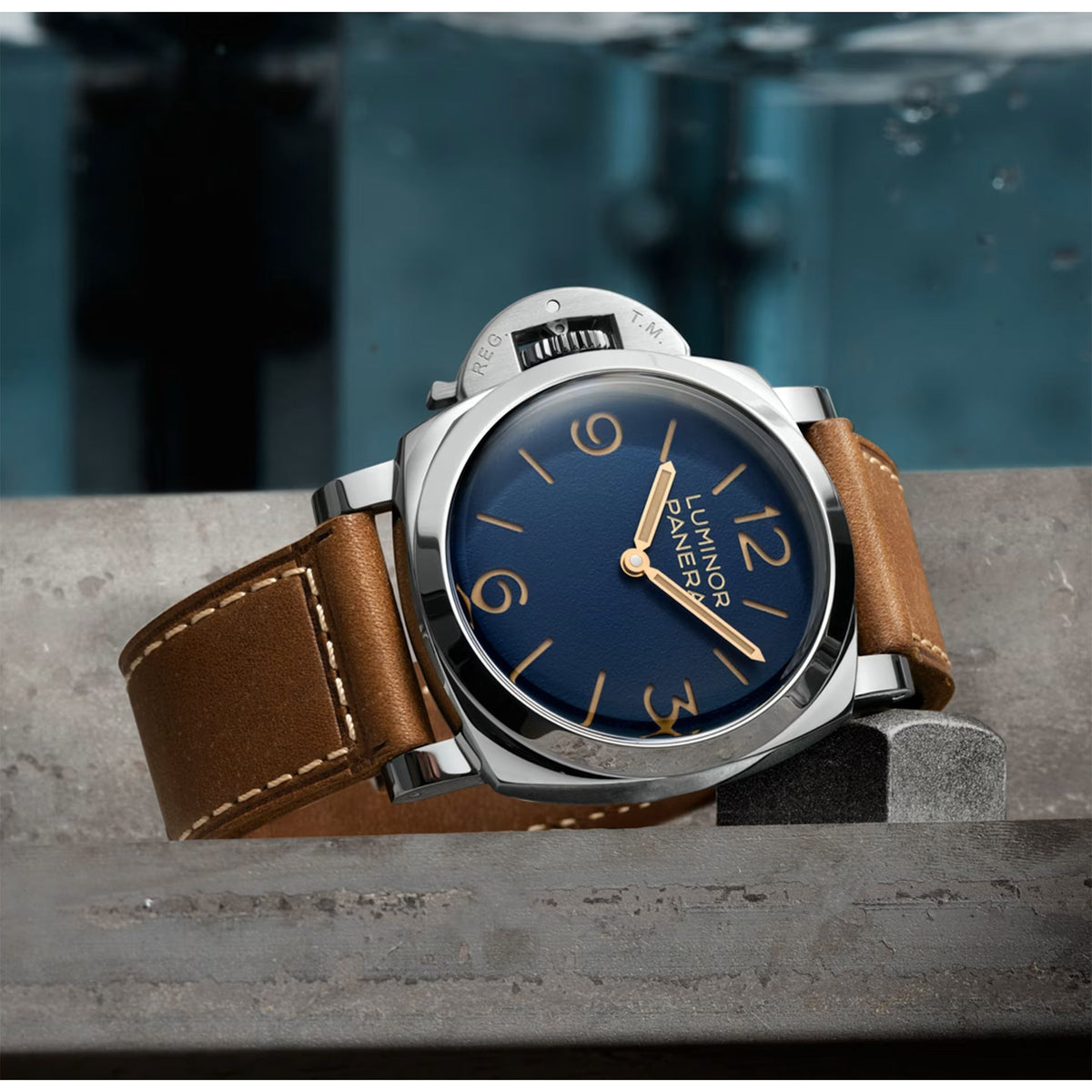 Panerai - Luminor Destro 44mm Blue Dial Steel Watch (PAM01732)