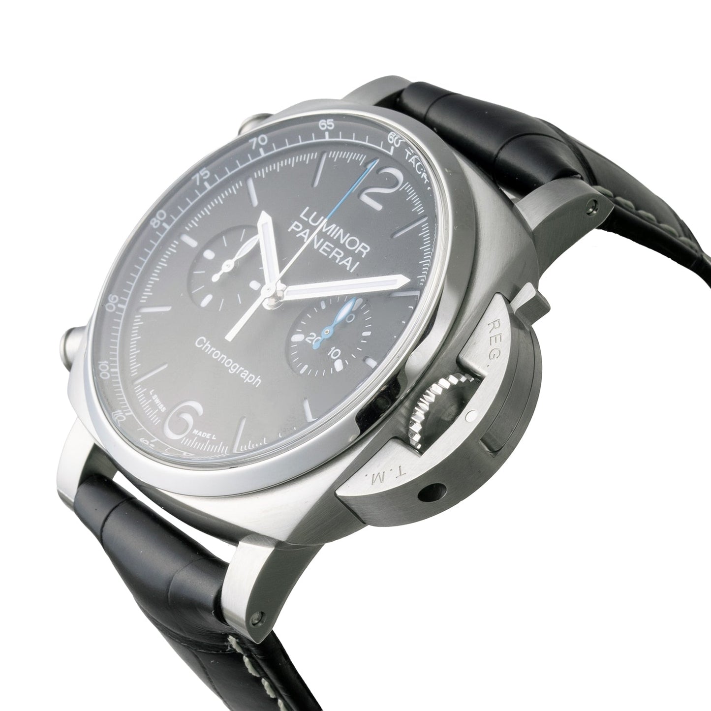Panerai - Pre - Owned Luminor Chronograph 44mm Black Dial (PAM01109)