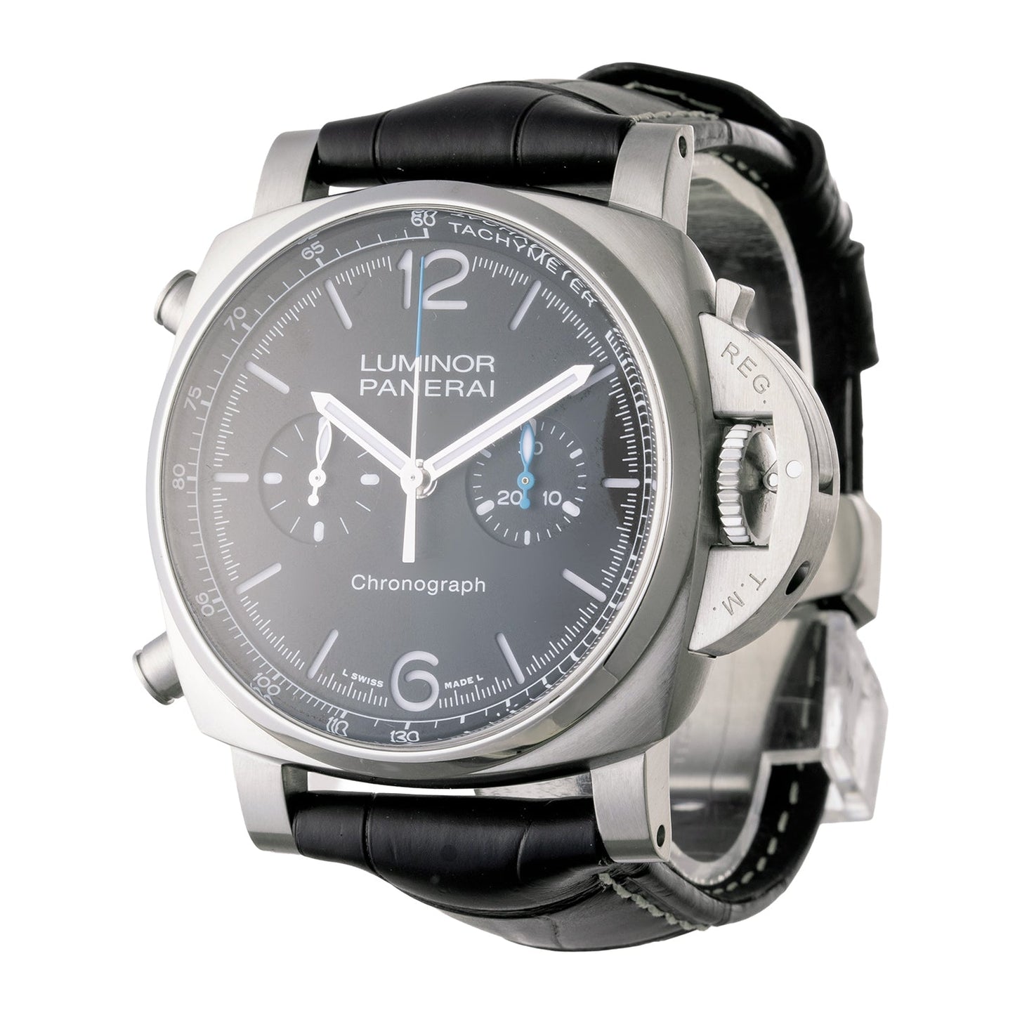 Panerai - Pre - Owned Luminor Chronograph 44mm Black Dial (PAM01109)