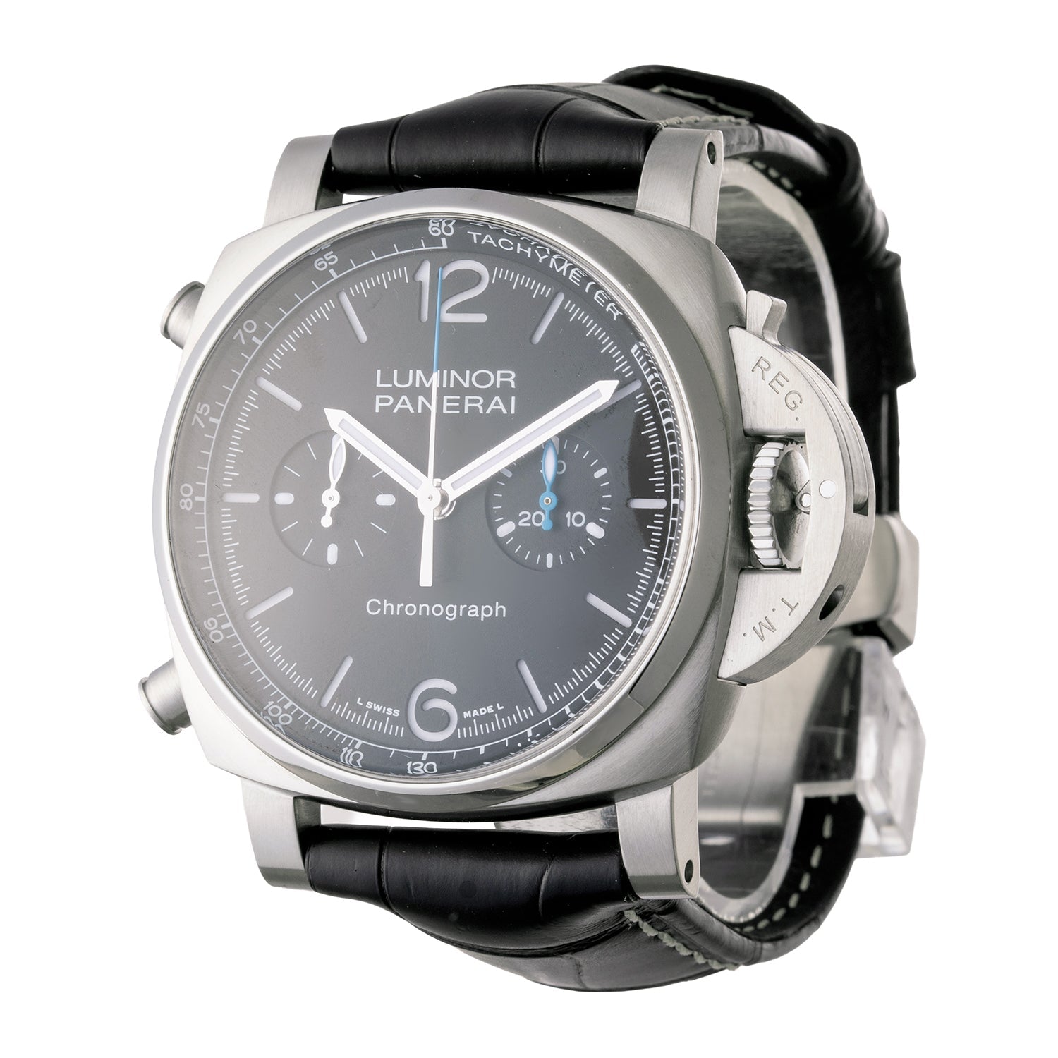 Panerai - Pre - Owned Luminor Chronograph 44mm Black Dial (PAM01109)