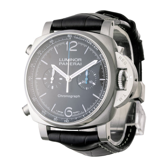 Panerai - Pre - Owned Luminor Chronograph 44mm Black Dial (PAM01109)