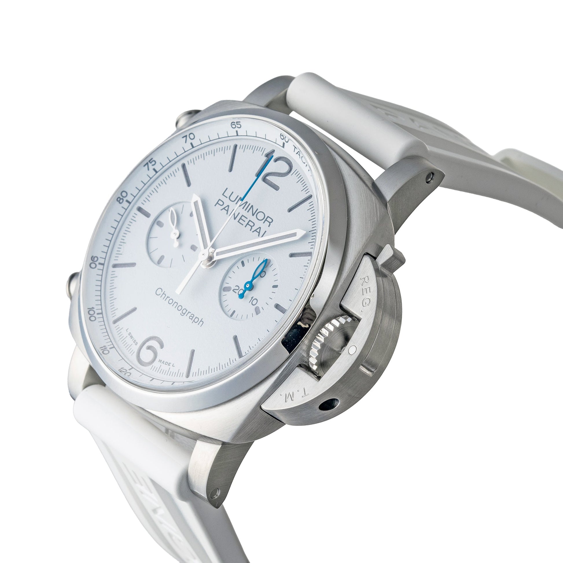 Panerai - Pre - Owned Luminor Chronograph 44mm White Dial (PAM01218)