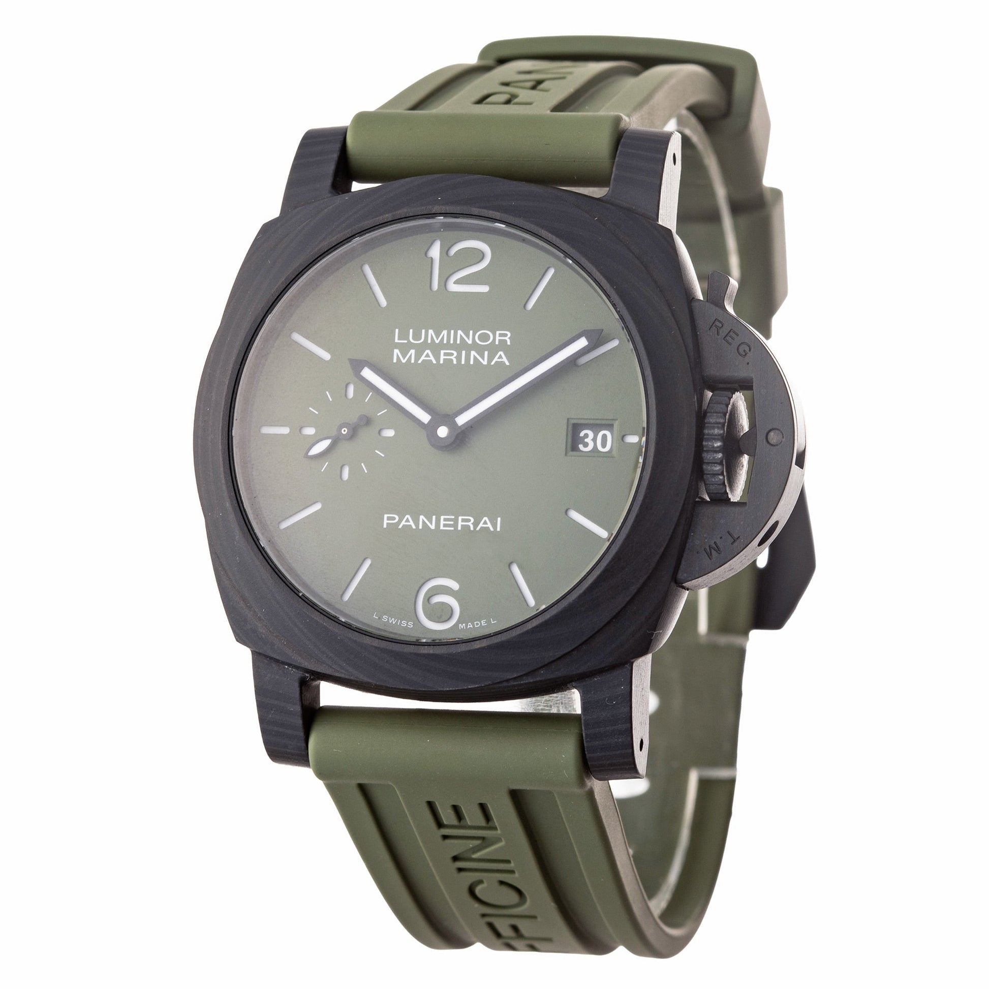 Panerai - Pre-Owned Luminor Quaranta 40mm Green Dial Carbotech (PAM01526)