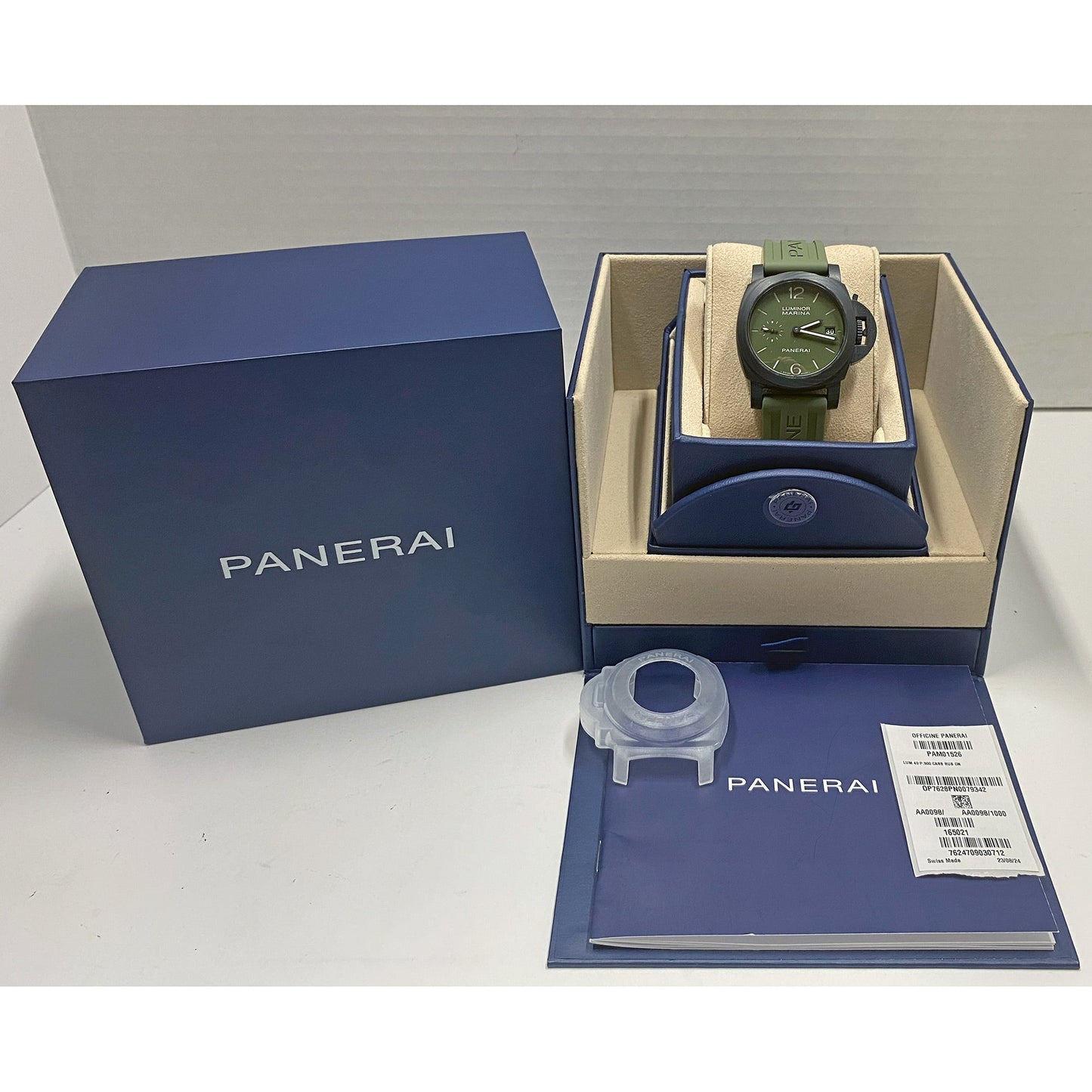 Panerai - Pre-Owned Luminor Quaranta 40mm Green Dial Carbotech (PAM01526)