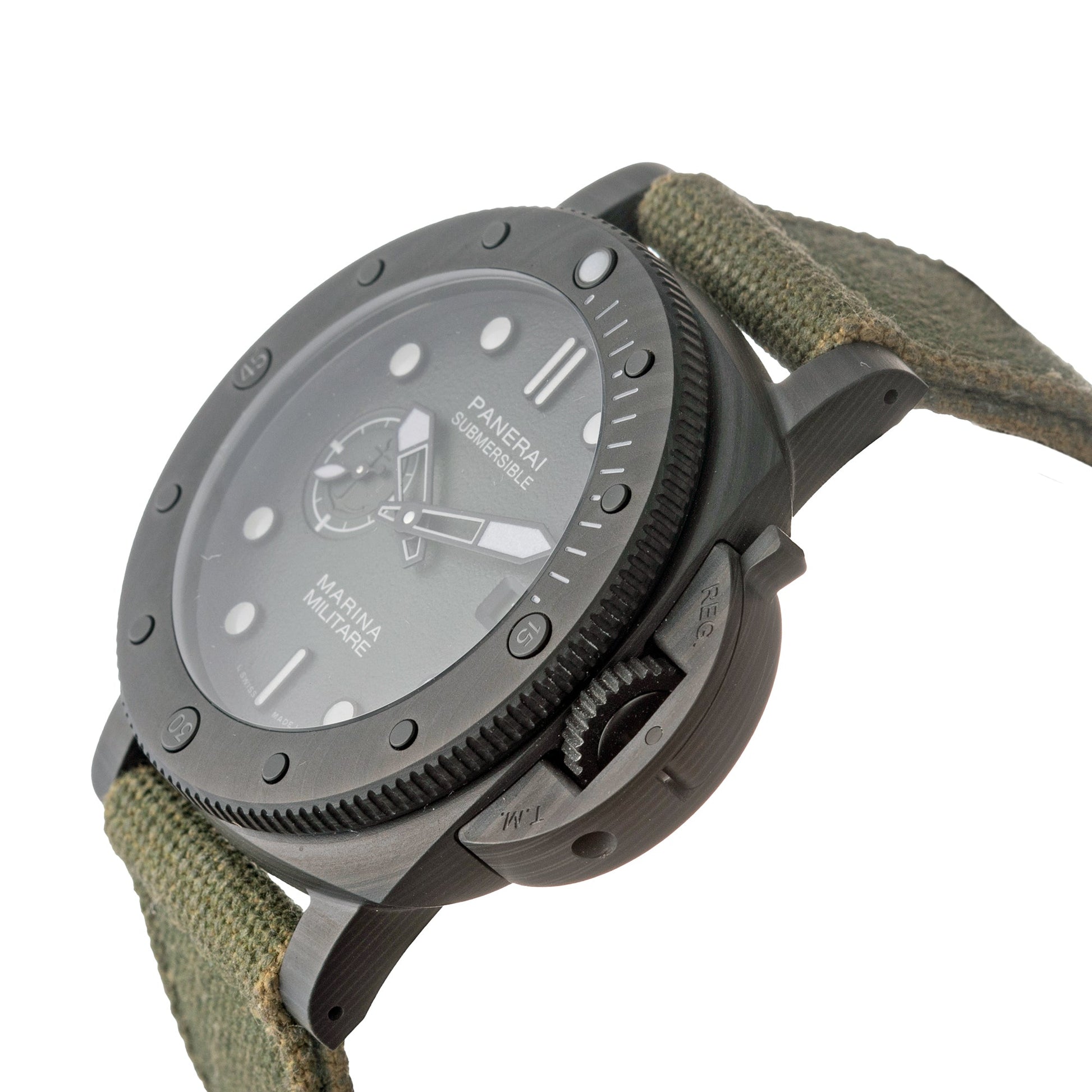 Panerai - Pre - Owned Submersible Marina Militare Carbotech (PAM01698)