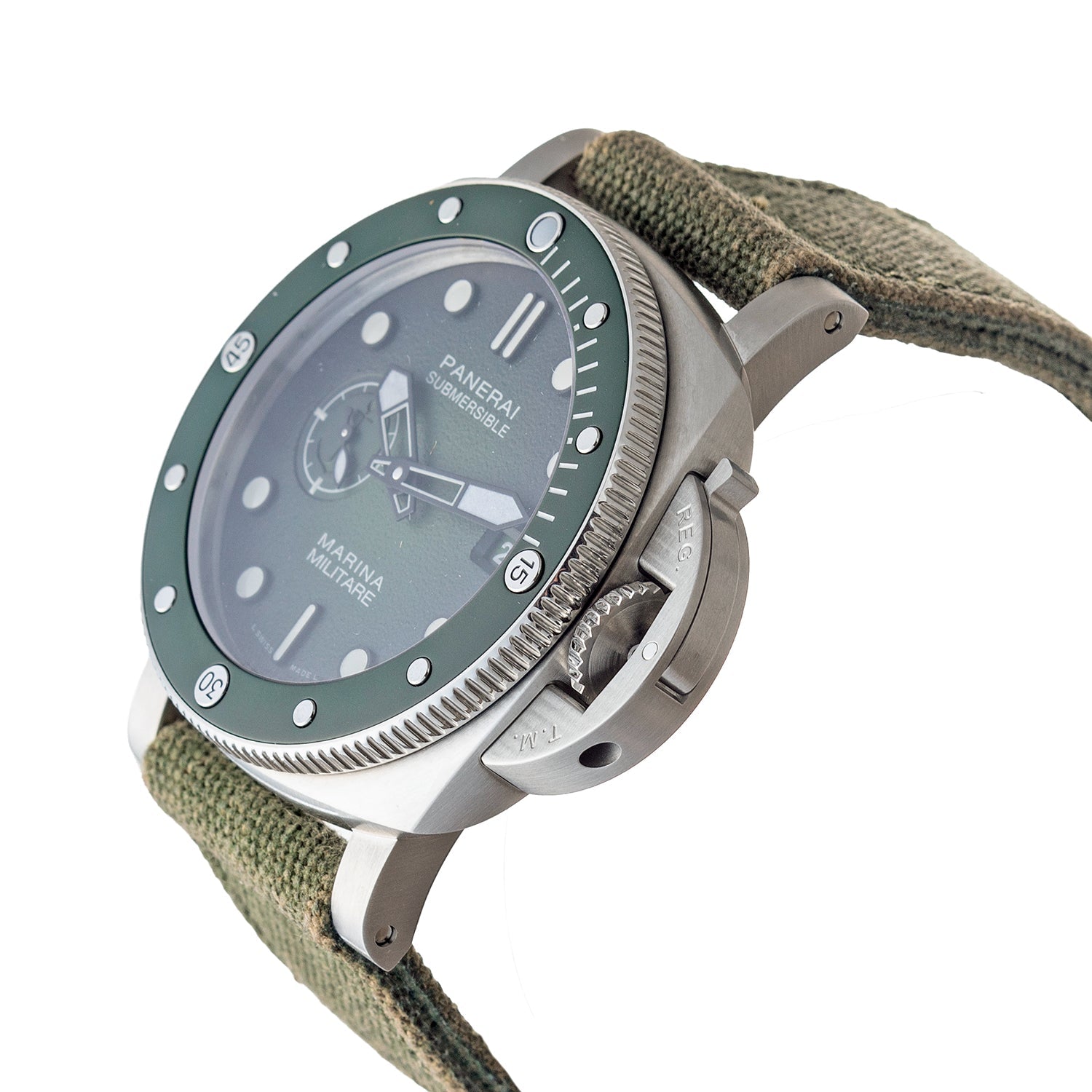 Panerai - Pre - Owned Submersible Marina Militare Steel (PAM01697)
