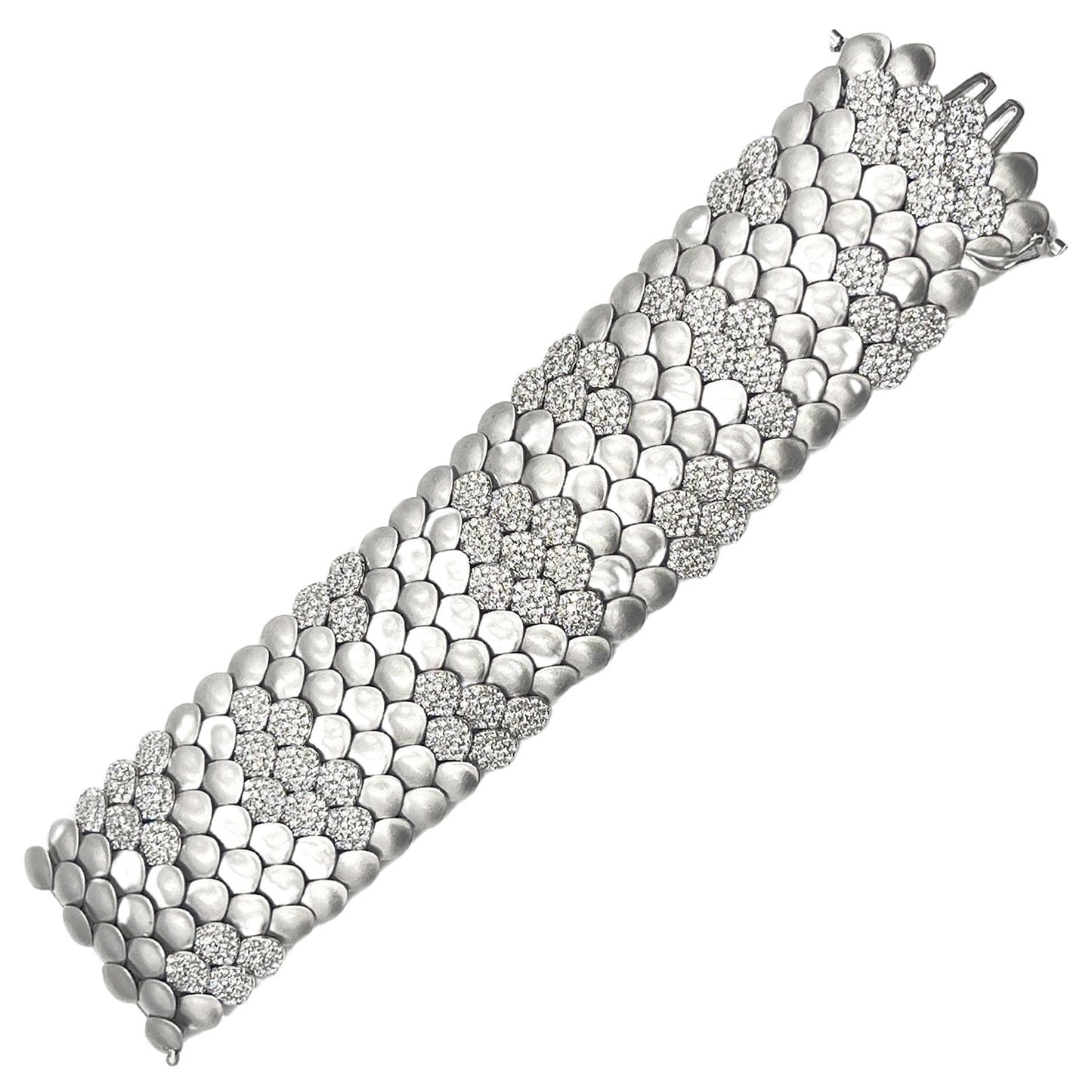 Paolo Costagli - 18k White Gold Diamond Snake Bracelet